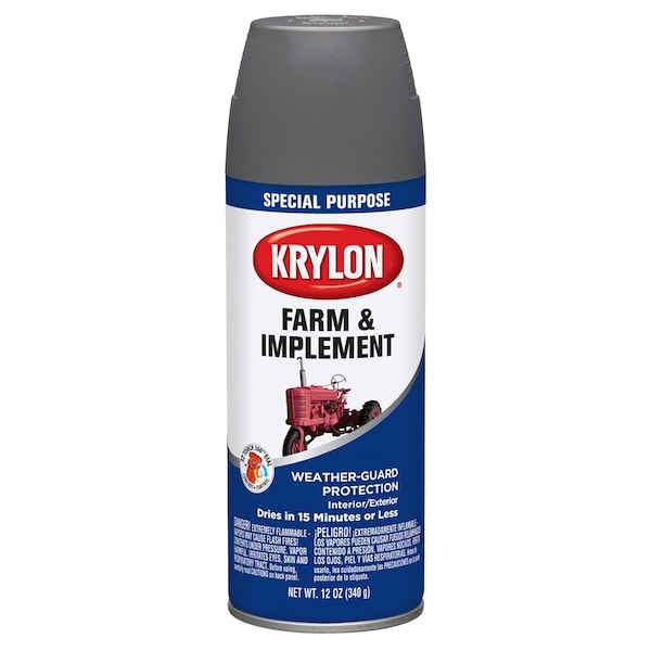 Krylon Farm/Implement Paints; Ford Gray; 12 oz.; Aerosol 4905 Zoro